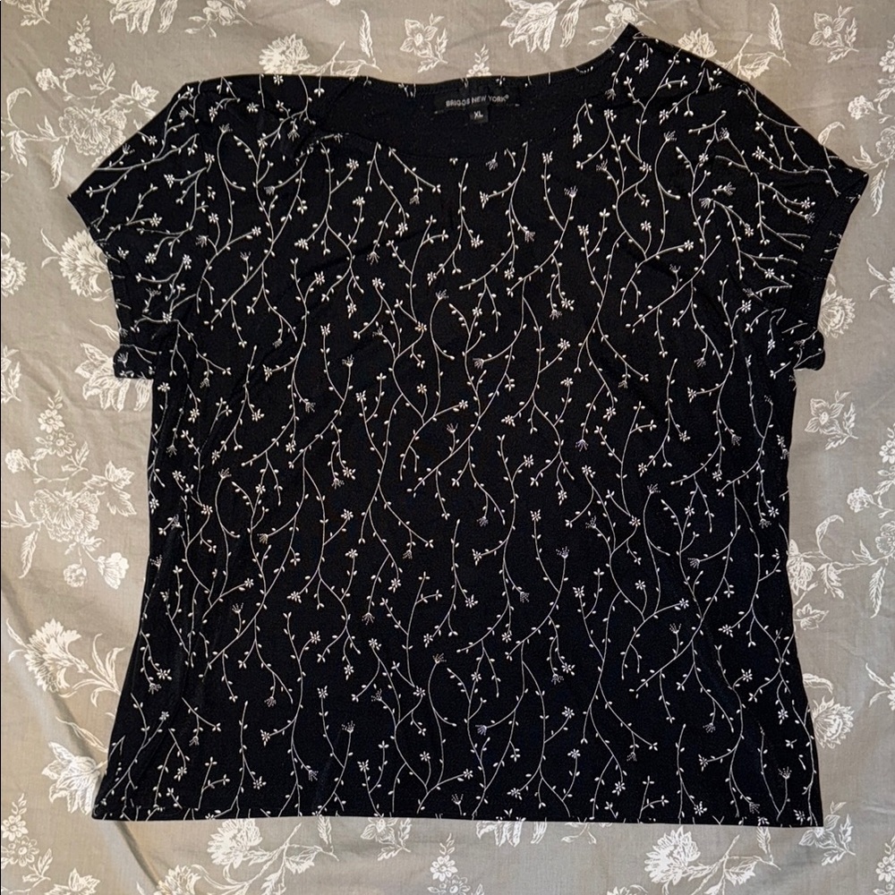Briggs New York Floral Top 90s Style
